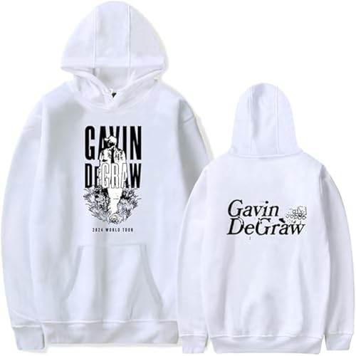 Sweatshirt Kinder Plus Size Hoodie Gavin DeGraw Bedruckte Jacke, Herren Langarm Sweatshirt Damen Plus Size Pullover Modejacke-White||XS von Snavert