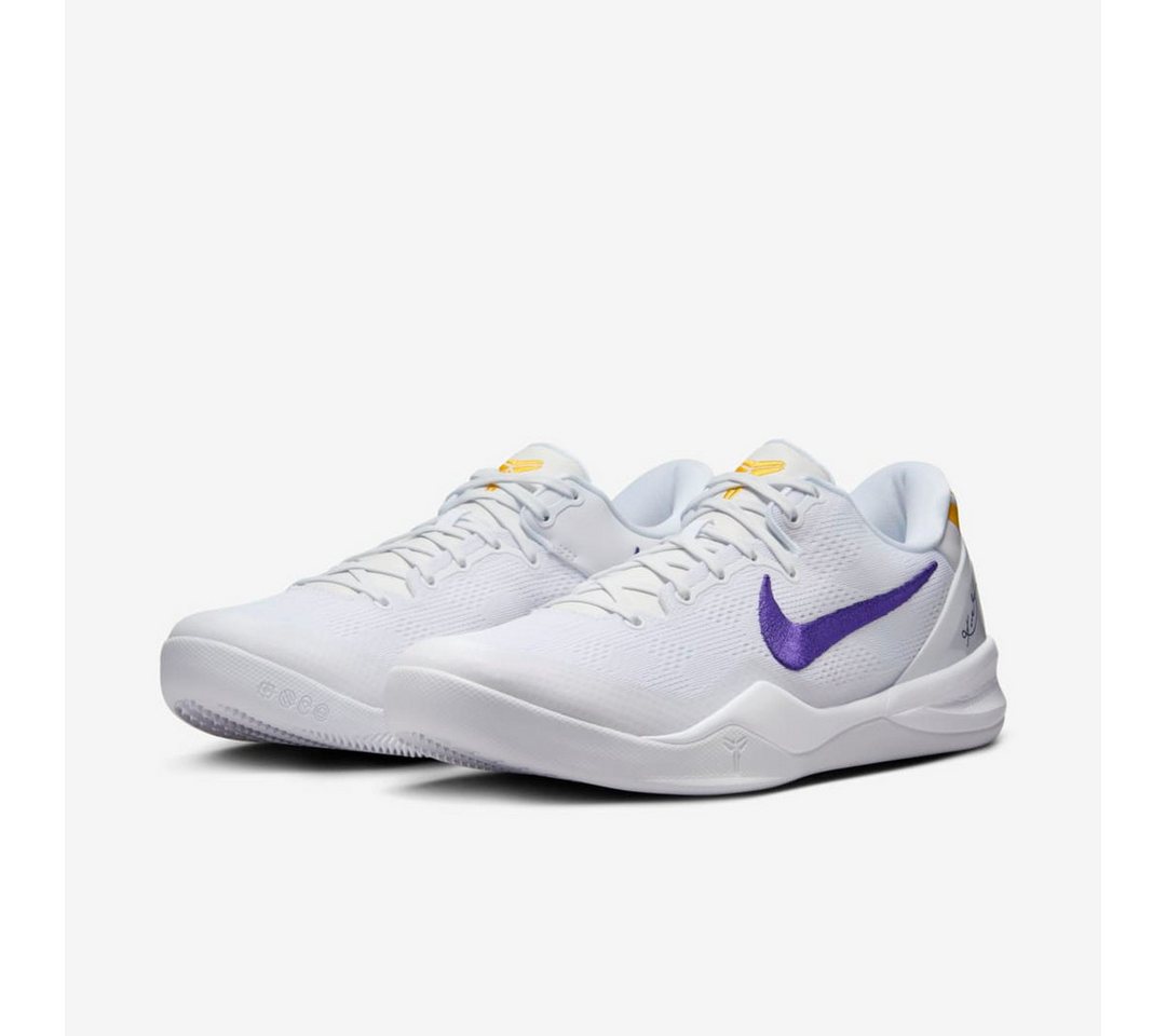 Sneaker Nike Kobe 8 Protro Lakers Home White Court Purple Purple Herren Sneaker limitierte Auflage von Sneaker