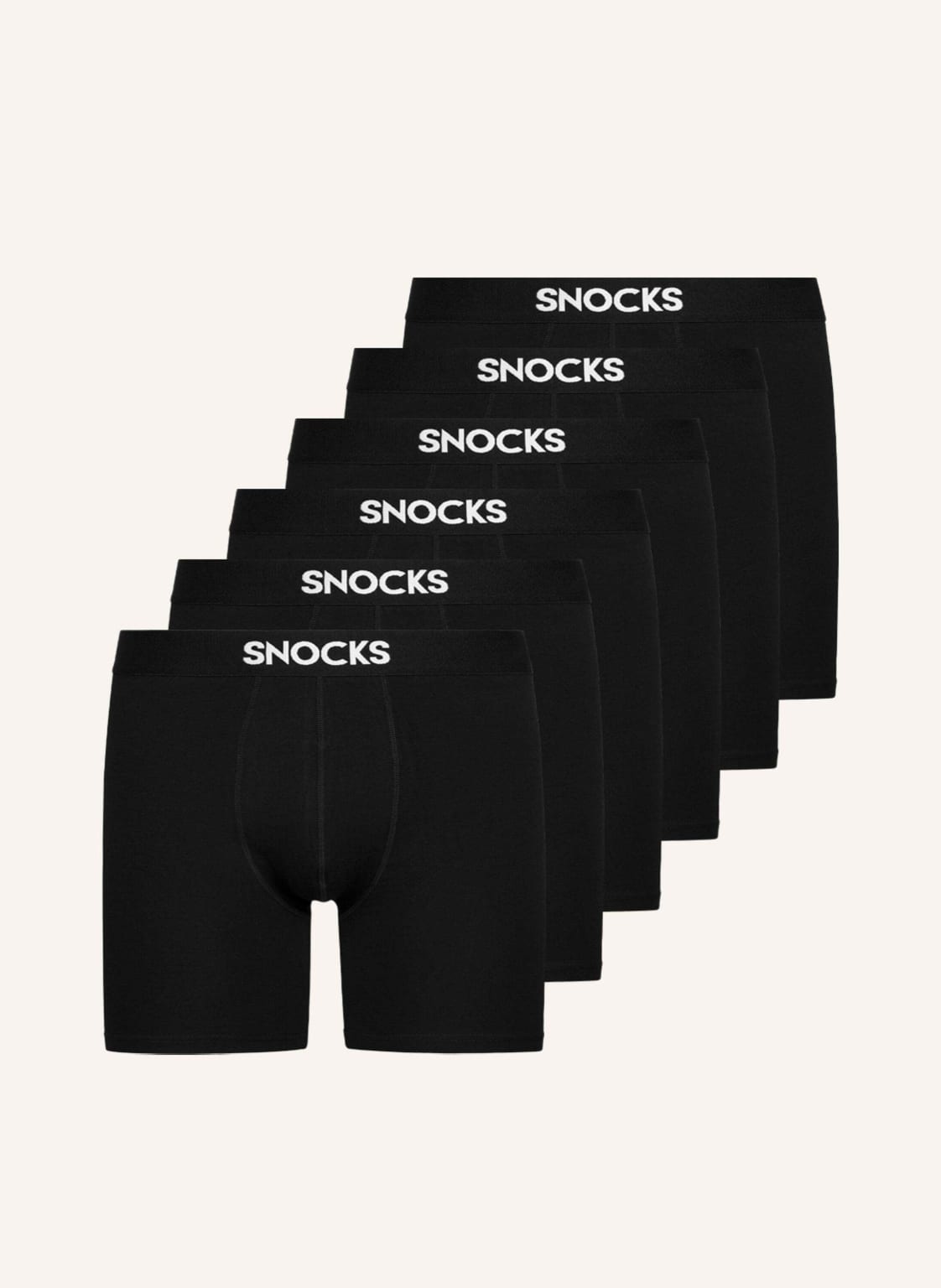 Snocks 6er-Pack Boxershorts Mit Längerem Bein schwarz Snocks 6er-Pack Boxershorts Mit Längerem Bein schwarz von Snocks