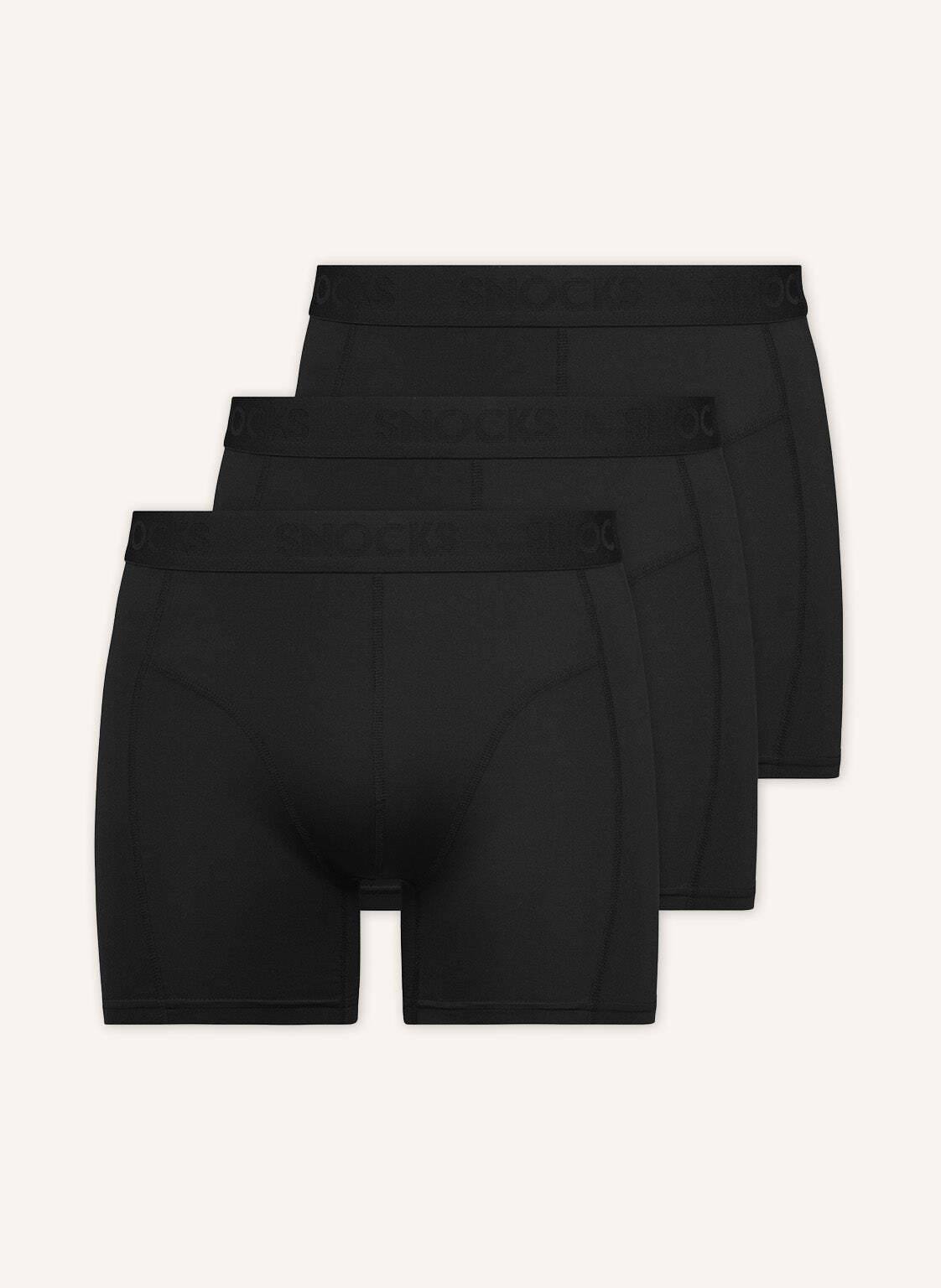 Snocks 3er-Pack Sport Boxershorts schwarz von Snocks