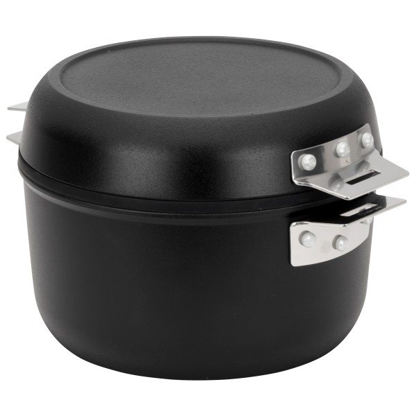 Snow Peak - Home & Camp Cooker - Topf Gr Pot 2,5 l, Pan 0,9 l schwarz/grau von Snow Peak