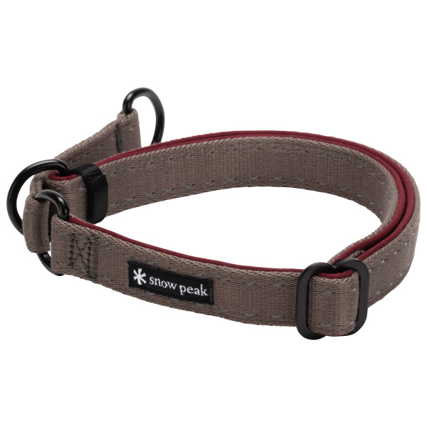 Snow Peak - Tape Choker - Hundehalsband Gr S - 25-35 cm grau/rot von Snow Peak