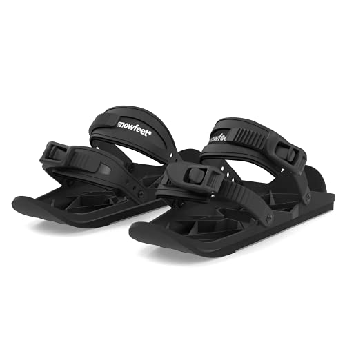 Snowfeet Basic - Mini Ski Skates für den Schnee | Ski für Winterschuhe | Kurze Snowskates Snowblades Skiboards | Das echte Original von Snowfeet