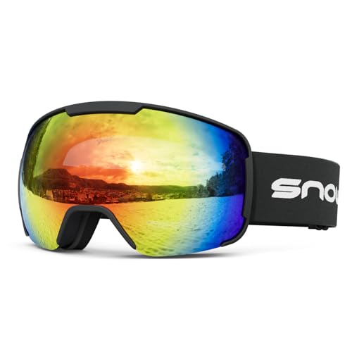 Snowledge Skibrille für Herren und Damen, Snowboardbrille mit Anti-Beschlag-Beschichtung, Anti-Kratzer, UV400-Beschichtung von Snowledge