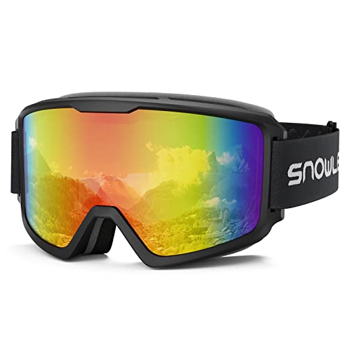 Snowledge Skibrille für Herren und Damen, zylindrische Snowboardbrille mit Anti-Beschlag-Anti-/Kratzer-Beschichtung UV400 von Snowledge