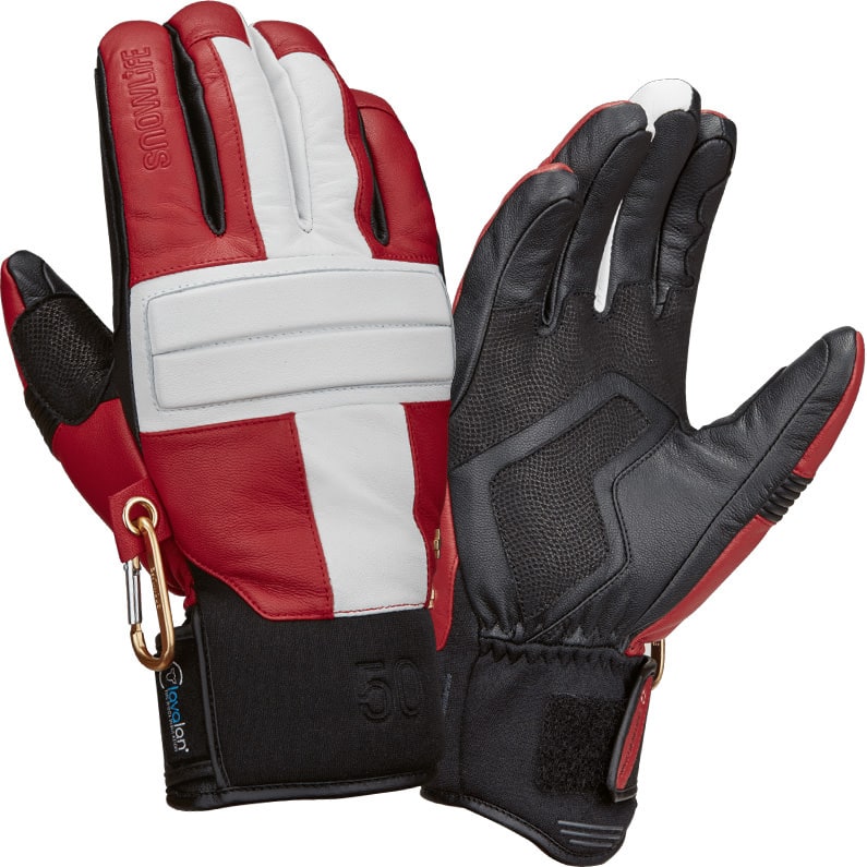 Snowlife Herren Handschuh Classic Leather DT red/white von Snowlife