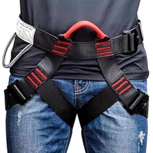 Snsengg Climbing Safety Harness, Waist Safety Belt, Rappelling Harness Gear, Unisex Climbing Belt, Outdoor Safety Harness, Fire Rescue Harness, Multipurpose Climbing Gear, Half von Snsengg