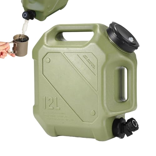 Tragbarer Wassertank, Picknick, Wasserspeicher im Freien, großer Wassertank, 12 l, Wasserspeicher für draußen, tragbare Wasserkantine, Picknick-Wasserbehälter, Wasserkrüge mit Zapfhahn von Snsengg