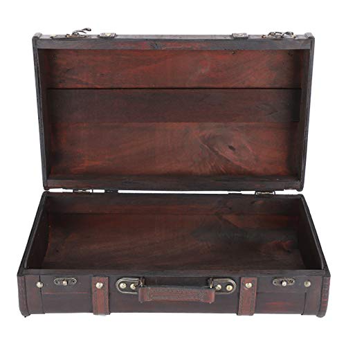 Snufeve6 Vintage Koffer, dekorativer Koffer, Schnallenschloss aus Holz, personalisierte Doppelschicht für Männer, Frauen, Fotostudio von Snufeve6
