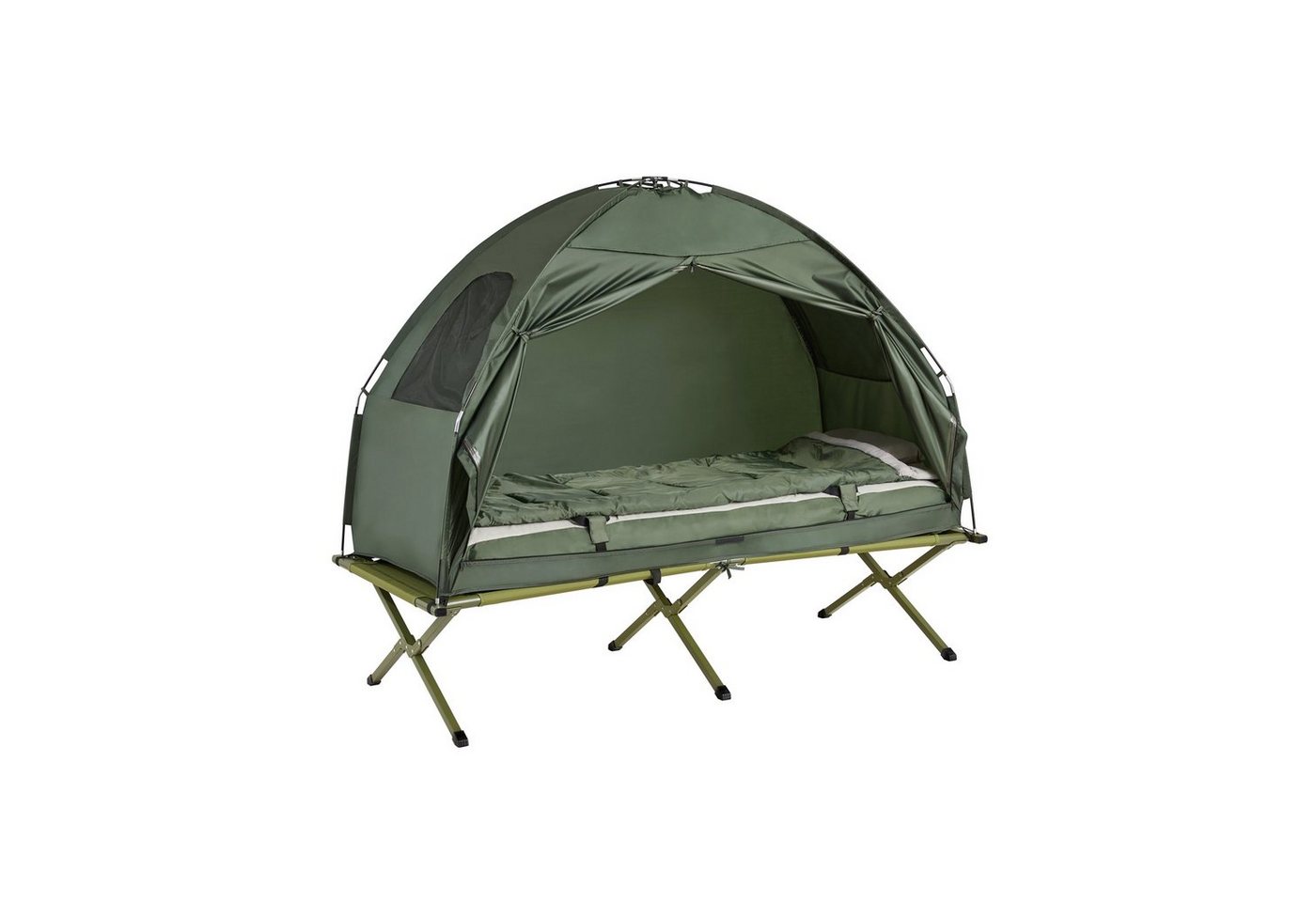SoBuy Feldbett OGS32 Campingzelt 4in1-Zelt mit Campingliege Schlafsack Luftmatratze von SoBuy