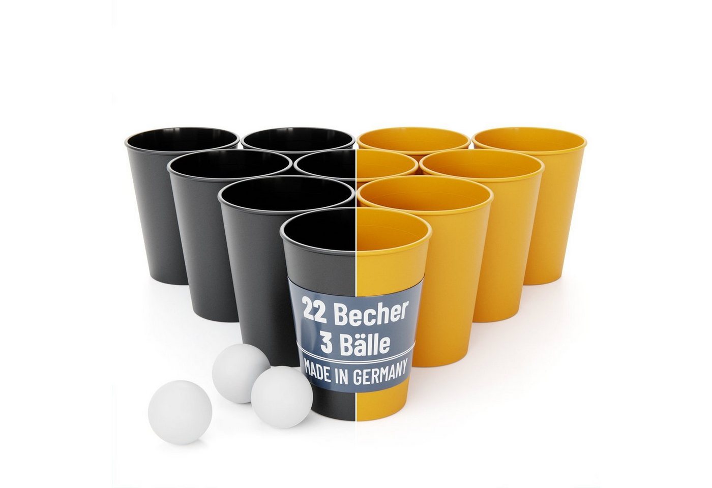 SoPro Becher 22er Mehrweg Bierpong Becher Set spühlmaschinenfest inkl. 3 Bälle von SoPro
