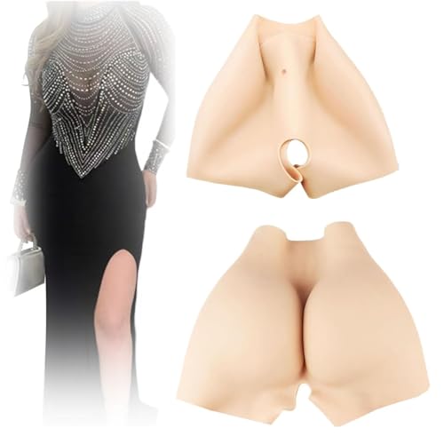 SoTUCR Realistische Silikon Shaper Höschen Offener Schritt Atmungsaktive Control Shorts Butt Lifter Enhancer Unterwäsche für Crossdresser,Color 2,S von SoTUCR