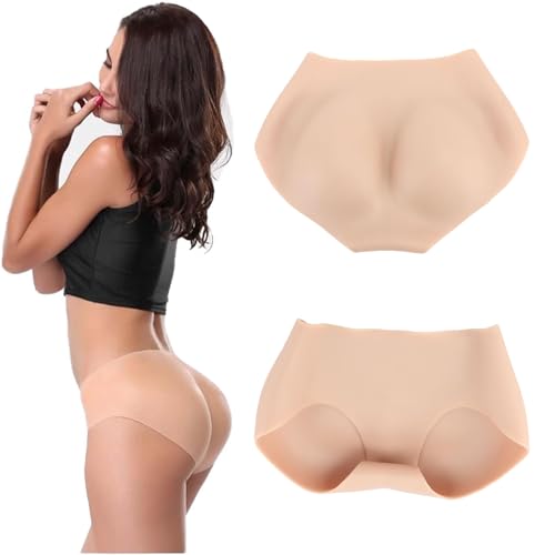 SoTUCR Silikon Fake Butt HöSchen Hochelastische Big Hip Enhance HöSchen Atmungsaktive Body Shaper UnterwäSche füR Crossdresser,Color 3,L von SoTUCR