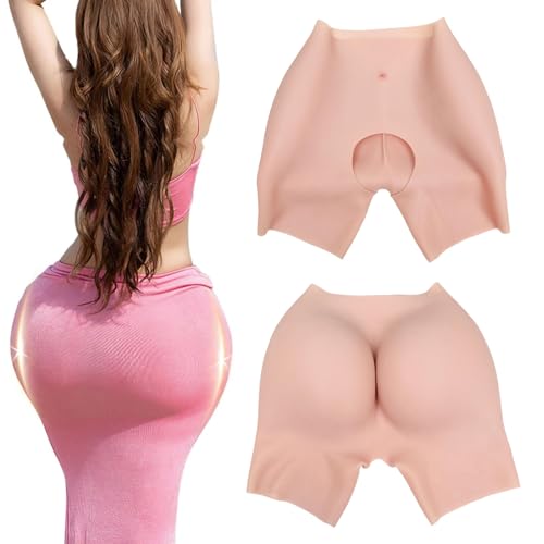 SoTUCR Silikon Fake Gesäß HöSchen Hip Enhancer Crossdresser Control Shorts Gesäß KöRper Push Up UnterwäSche füR Drag Queen,Color 1,L von SoTUCR