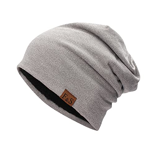 Beanie Mütze für Herren Damen, Dünne und Leichte Jacquard Jersey Beanies Chemo Kopfbedeckung Mützen Laufmütze Mütze Slouchy Baggy Beanie Unisex Flexible Klassische Winter Sommer Hüte von Sobzia