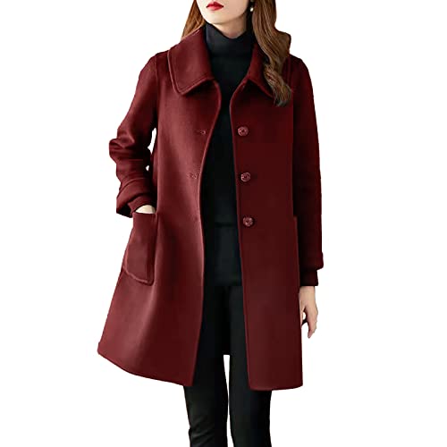 Dufflecoat-Herren, Winterjacke Damen Parka Warm Daunenjacke Wanderjacke Einfarbig Bekleidung Frauen übergangsmantel Mode Strickjacke Hoodie Teenager Mädchen Steppmantel Freizeit Fahrradjacke von Sobzia