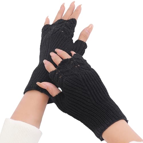 Handschuhe-Damen, Strickhandschuhe Damen Thermo Rheuma Handschuhe Warme Thermo Handschuhe Fleece Winter Gloves Dünne Thermo Kompressionshandschuhe Wollhandschuhe von Sobzia