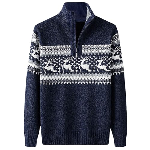 Herren Troyer mit Reißverschluss, Troyer Herren Baumwolle Warme, Strickpullover Arbeitspullover Outdoor Norweger Pullover Herrenpullover Langarm Troyer Warm Pullover & Strickjacken Weihnachtspullover Herren Troyer mit Reißverschluss, Troyer Herren Baumwolle Warme, Strickpullover Arbeitspullover Outdoor Norweger Pullover Herrenpullover Langarm Troyer Warm Pullover & Strickjacken Weihnachtspullover von Sobzia