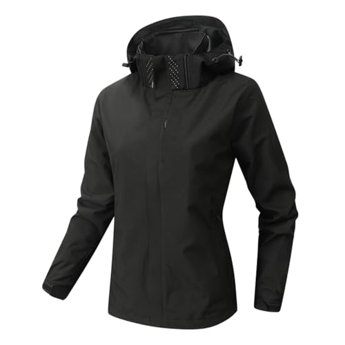 Regenjacke Mädchen, Damen Regenjacke Regenjacke Leicht Wasserdicht Atmungsaktiv Übergangsjacke Wandern Softshelljacke Regenjacken Windjacke Jacke Outdoorjacke Regenmantel Windbreaker Dünne Fahrrad von Sobzia