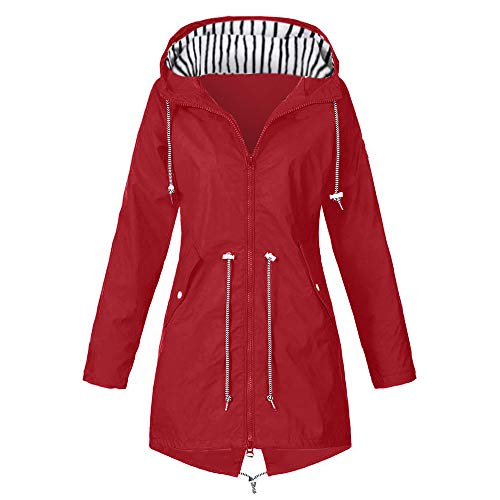 Regenmantel Damen Lang, Regenjacke Damen Wasserdicht Regenjacke Leicht Wasserdicht Atmungsaktiv Regenmantel Windbreaker Dünne Fahrrad Regenjacken Windjacke Jacke Outdoorjacke Übergangsjacke von Sobzia