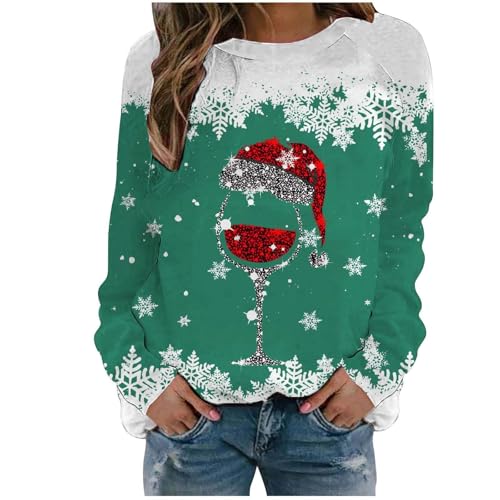 Rollkragenpullover Damen Schwarz, Weihnachtspullover Damen Ugly Elegant Weihnachts Sweatshirt Weihnachten Pullover Winter Große Größen Weihnachtskostüm Langarmshirt Basic Christmas Sweater von Sobzia