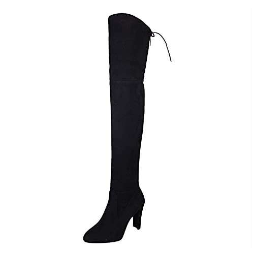 Schlupfschuhe, Overknees Stiefel Damen Sexy Dicke Beine Long Boots Damenstiefel Dicke Waden Hohe Stiefel Knee High Boots Lange Stiefel Weiter Schaft Winter Stiefel Kniehohe Stiefel von Sobzia