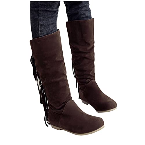 Schlupfschuhe-Damen, Cowboy Stiefeletten Damen mit Absatz Ankle Boots Cowboy Boots Schwarze Westernstiefel Cowboystiefel Wildleder Elegant Leder Stiefelette Hohe Stiefel von Sobzia