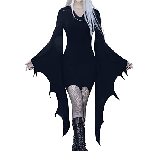 Sobzia Meine-bestellungen-anzeigen, Fledermaus Kostüm Damen Gruselig Halloween Kleid Große Größen Halloween Kleidung Faschingskostüme Sexy Mittelalter Kleidung Halloween Kostüm von Sobzia