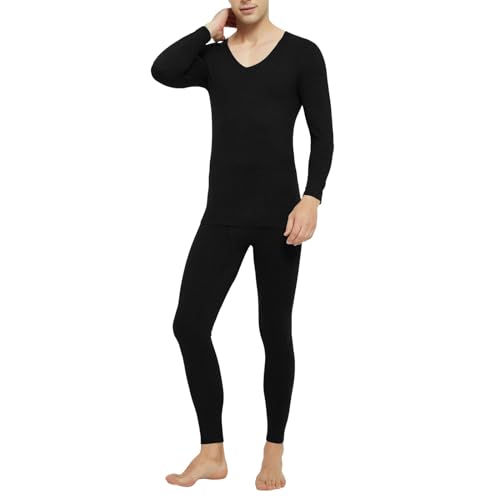 Thermo-unterwäsche-Herren, Thermounterwäschesets für Herren Thermo Unterhose Langarm Skianzug Atmungsaktiv Thermo Unterwäsche Ski Thermounterhemd Thermo Leggings Schneeanzug Wärme Sportunterwäsche von Sobzia