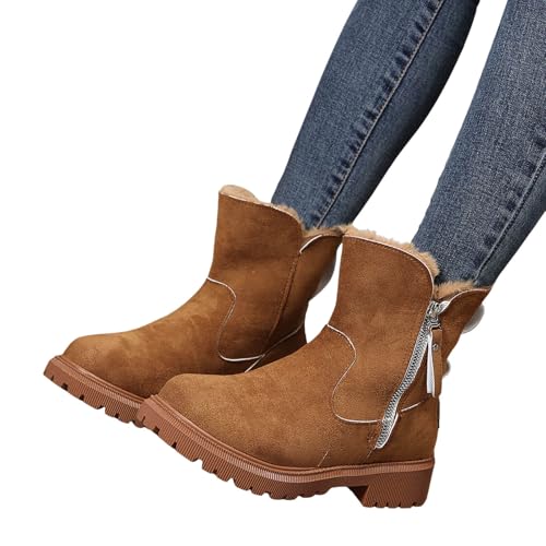 Winterboots Damen Gefüttert:Winterschuhe Damen Gefüttert Grace Winter Warme Winterboots Winterschuhe Wasserdicht Herbst Schneestiefel Winterstiefel Cozy Schlupfstiefel Stiefeletten von Sobzia