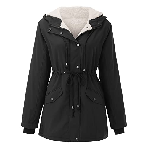 Winterjacke-Herren, Winterjacke Damen Warme Wintermantel, Funktionsparka Winterparka Elegant Sweatjacke Frauen Winterparker Winter Daunenjacke Warm Parka Jacke mit Fellkapuze Steppjacke Casual von Sobzia