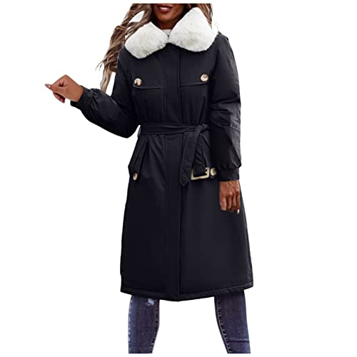 Winterjacke-mädchen, Winterjacke Damen Puffer Jacke Jacke Fahrradmantele Oberteil Frau übergangsjacke Warme Sweatjacke Retro Frauen Teddy Fleecejacke Warmes College Jacke Baumwolle Softshelljacke von Sobzia