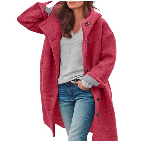 Winterjacke-mädchen, Winterjacke für Damen Jacken Elegant Puffer Jacke Motorrad Jacke Einfarbige Blusenjacke Elegante Kapuzenmantel Frau Steppjacke Vintage Festival Jacke Baumwolle Softshelljacke von Sobzia