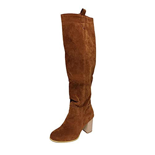 Winterstiefel-mädchen, Overknees Stiefel Damen Sexy Dicke Beine Damenstiefel Winter Stiefel Weiter Schaft Hohe Stiefel Knee High Boots Lange Stiefel Langschaf Long Boots Cowboystiefel von Sobzia