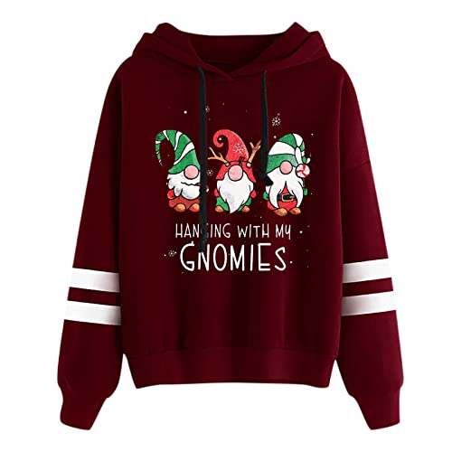 schöne-Kleider, Ugly Christmas Sweater Damen Wichtel Xmas Sweater Langarm Christmas Sweater Rundhals Weihnachtspulli Warmes Christmas Pullover Weihnachten Kleider Hoodie Casual Sweat von Sobzia