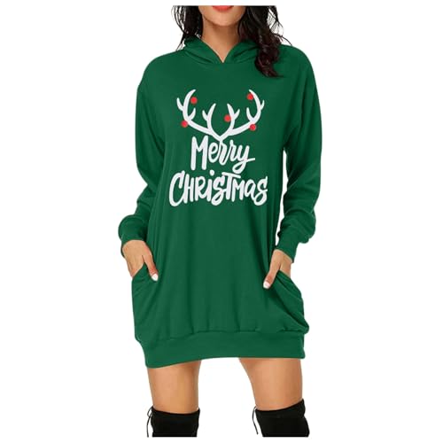 weihnachtsoutfit-Damen, Hässliche Weihnachtspullover Damen Christmas Pullover Langarm Xmas Sweater Rundhals Christmas Sweater Mode Weihnachtspulli Sweatshirt Sweat Lässig Oberteile von Sobzia