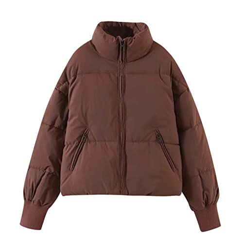 winterjacke-damen-lang, Winterjacke für Damen Jacke Warmes Dufflecoat Sport Jacke Einfarbige Oberteil übergangsjacke Warm Windjacke Mode Kapuzenpullover Frau Fleecepullover Baumwolle Teddyfleece Jacke von Sobzia