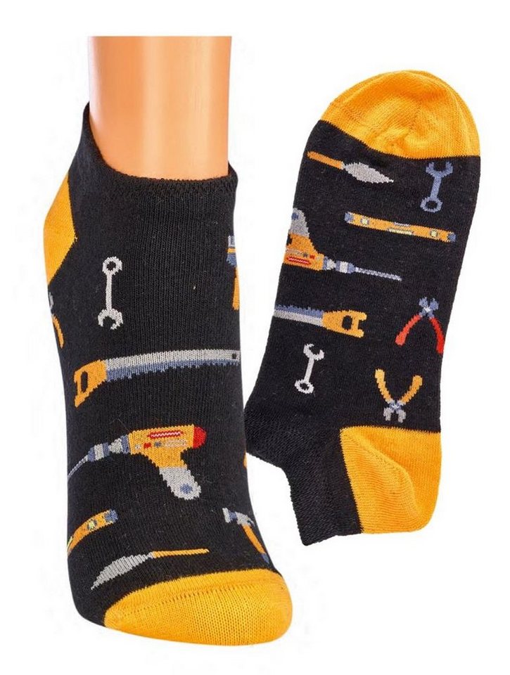 Socks 4 Fun Freizeitsocken Sneaker Fleissige Handwerker (2-er Bündel, 1-Paar, 2-er Bündel) von Socks 4 Fun