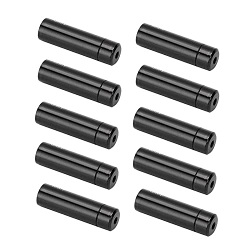 Socobeta 10er Pack Fahrrad Schaltzug Endkappen Aluminiumlegierung 4mm Schaltzug Endkappen für Fahrräder(Schwarz) von Socobeta