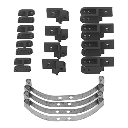 Socobeta Rc-Blattfederaufhängung Aluminiumlegierung Blattfeder Aufhängungsstange Ideal für Wpl B4 24 1/16 Rc Autoteile Ersatz(Schwarz) von Socobeta