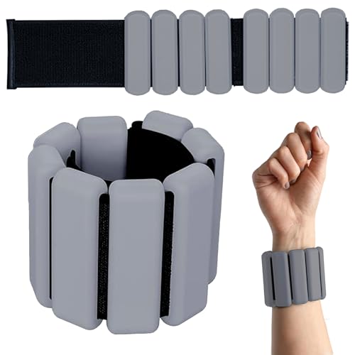 SoeUyd 2 Stück Gewichtsmanschetten, Handgelenk Gewichte, Knöchelgewichte Grau, Geeignet für Jogging Yoga Aerobic Pilates Fitness Armband für Damen und Herren, 2er-Set Jeweils 450g SoeUyd 2 Stück Gewichtsmanschetten, Handgelenk Gewichte, Knöchelgewichte Grau, Geeignet für Jogging Yoga Aerobic Pilates Fitness Armband für Damen und Herren, 2er-Set Jeweils 450g von SoeUyd