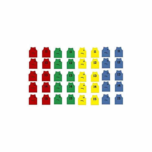 Softee Equipment Unisex Baby Set mit 5 Leibchen, nummeriert von 11 bis 15 Weste, rot, Einheitsgröße Softee Equipment Unisex Baby Set mit 5 Leibchen, nummeriert von 11 bis 15 Weste, rot, Einheitsgröße von Softee