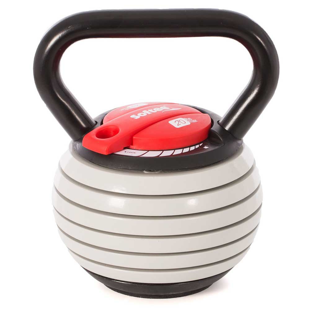 Softee Adjustable 9kg Kettlebell Silber Up to 9 kg von Softee