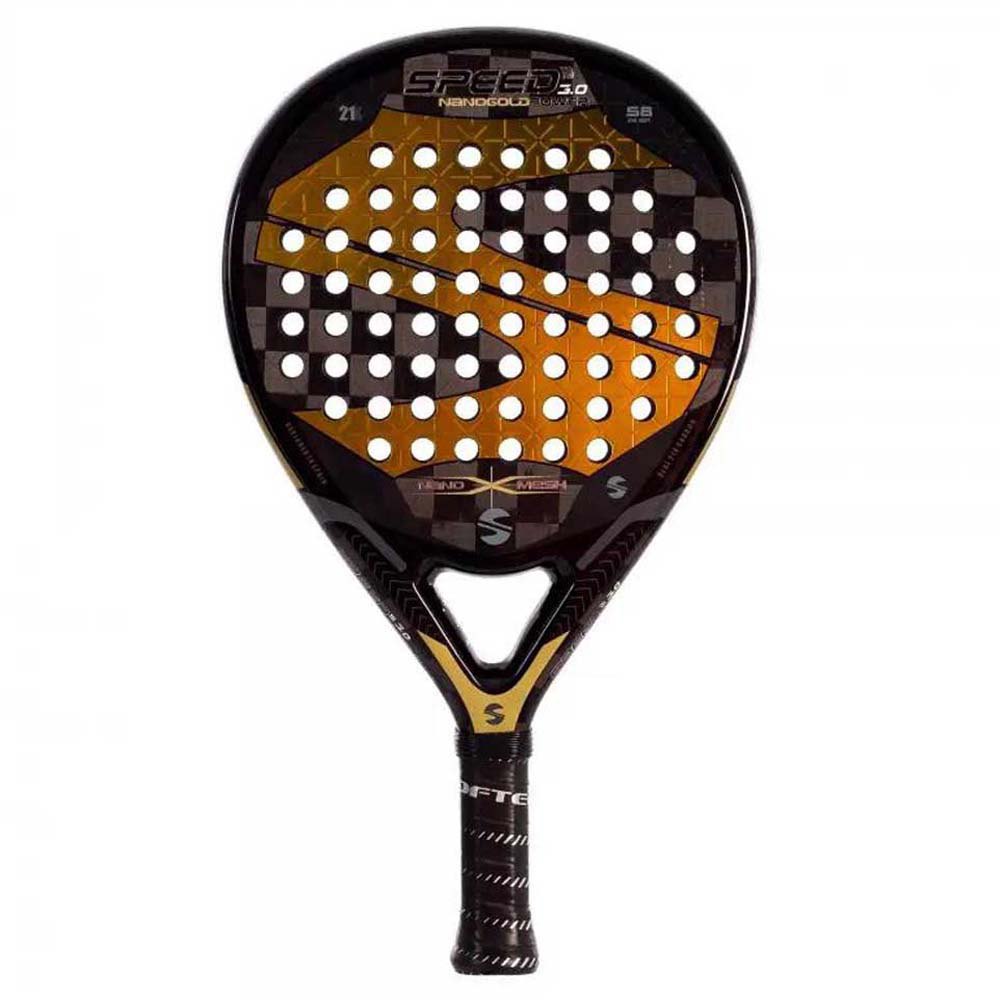 Softee Gold Power 3.0 Nano Mesh Padel Racket Gelb,Schwarz Softee Gold Power 3.0 Nano Mesh Padel Racket Gelb,Schwarz von Softee
