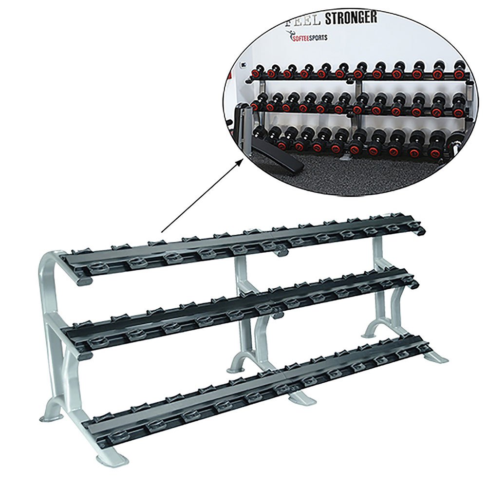 Softee Pro-sport Rack Dumbbell Schwarz,Grau von Softee