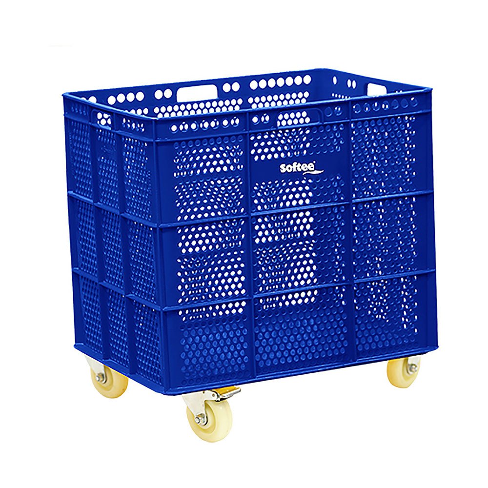 Softee Pu Basket With Wheels Blau 47.5x53.5x62 cm Softee Pu Basket With Wheels Blau 47.5x53.5x62 cm von Softee