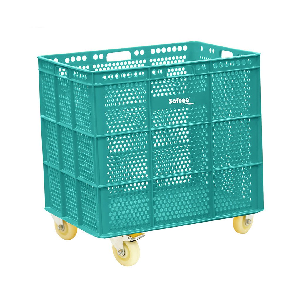 Softee Pu Basket With Wheels Grün 47.5x53.5x62 cm Softee Pu Basket With Wheels Grün 47.5x53.5x62 cm von Softee