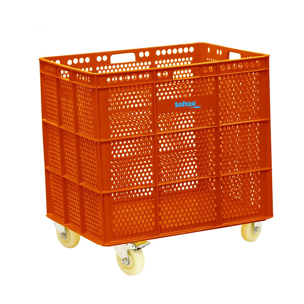 Softee Pu Basket With Wheels Orange 47.5x53.5x62 cm Softee Pu Basket With Wheels Orange 47.5x53.5x62 cm von Softee