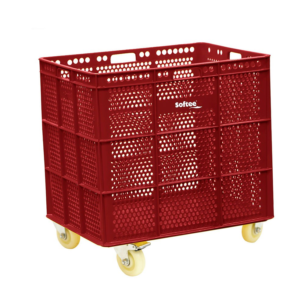 Softee Pu Basket With Wheels Silber 47.5x53.5x62 cm Softee Pu Basket With Wheels Silber 47.5x53.5x62 cm von Softee