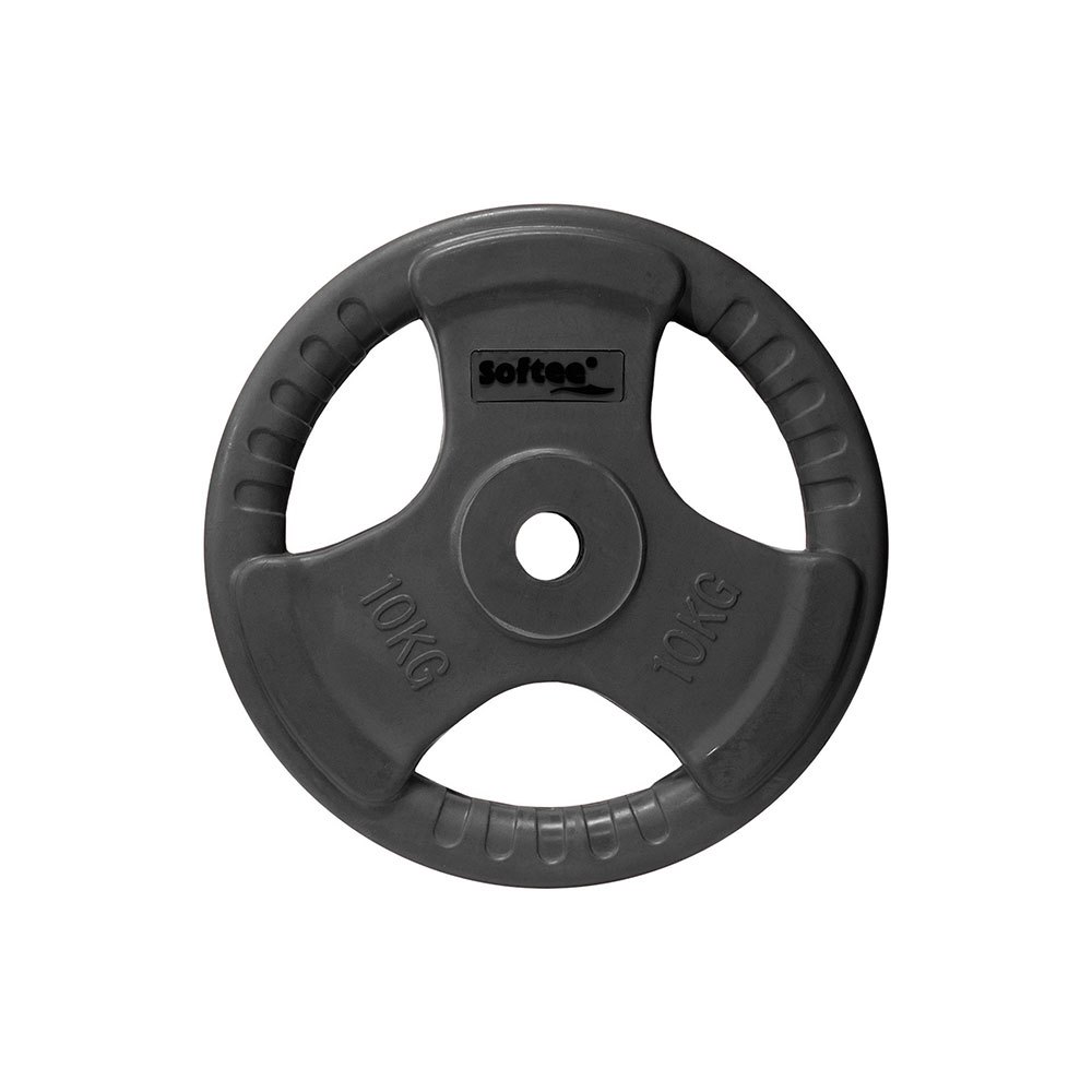 Softee Rubber Coated 10kg Plate Schwarz 10 kg Softee Rubber Coated 10kg Plate Schwarz 10 kg von Softee